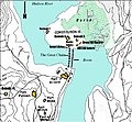 Map of West Point fortifications from 1775 to 1783 showing the island and vicinity