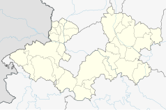 Mapa konturowa żupanii zagrzebskiej, w centrum znajduje się punkt z opisem „ZAG”