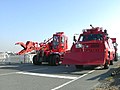 排除工作車と耐熱装甲型救助車 （横浜市消防局。廃車済）