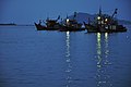 Fishing boats seen from the Kota Kinabalu Waterfront