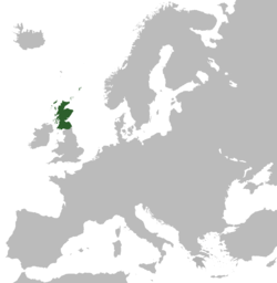 Location o the Kinrick o Scotland in Europe.