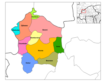 Barani Department location in the province