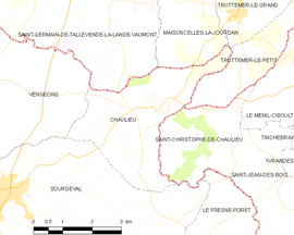 Mapa obce Chaulieu