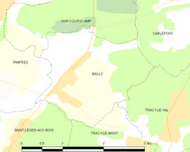 Mapa obce Bailly