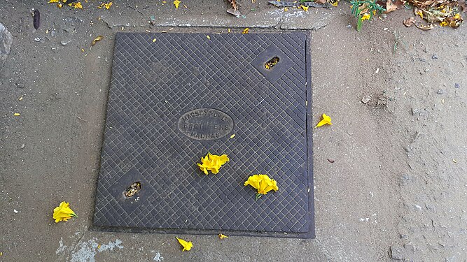 Old manhole cover in India