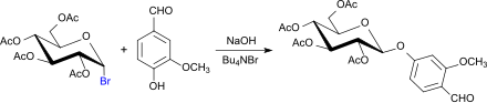 Synthese eines peracetylierten Vanillinglucosids