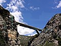 Ponte del viadotto ferroviario, sospeso sulla stretta delle gole di Saorgio