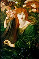 Dante Gabriel Rossetti. La Ghirlandata, modèle: Alexa Wilding , 1873, huile sur toile, 124-85 × cm, Guildhall Art Gallery (en), Londres.