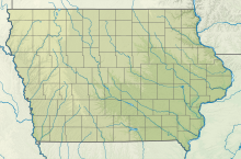Reliefkarte: Iowa