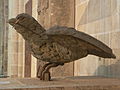 "Ulmer Spatz": the original of 1858 by the cathedral roof is now in the Ulmer Münster near the entrance in a display case.