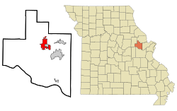 Location of Warrenton, Missouri