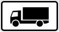 Zusatzzeichen 1048-12 nur Kraftfahrzeuge mit einem zulässigen Ge­samt­gewicht über 2,8 t, ein­schließlich ihrer An­hänger, und Zugma­schi­nen, ausgenommen Personenkraftwagen und Kraftomnibusse