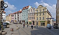 Rynek w Kłodzku, pierzeja wschodnia.