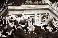 Capital on the "Corner of Justice" of the Doge's Palace, Venice