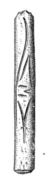 Abri des Harpons, St-Perier 1920, fig. 2--venus gravee sur baguette, niv.A--p.218.png