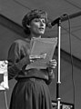 Petra Kelly auf der Veranstaltung Künstler für den Frieden in Bochum 1982