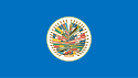 Seal of the Organization of American States on a blue background.