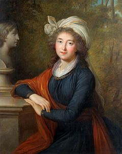 Izabela Lubomirska, porträtt utfört av Élisabeth Vigée Le Brun från 1793.