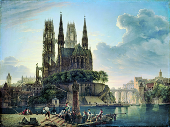 Nehir Kıyısındaki Gotik Katedral, 1813