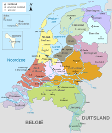 Nederlandse provincies en hun hoofstei