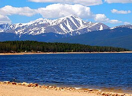 De Mount Elbert yn Colorado, it heechste punt fan 'e Rocky Mountains.