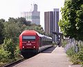 Train of Nord-Ostsee-Bahn at Husum (Germany) station on the Marschbahn with an locomotive of ÖBB