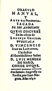 Oráculo manual y arte de prudencia, de Gracián, 1647.