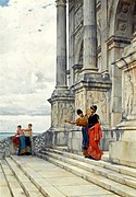 Roman life by Luigi Bazzani (1836-1927).jpg