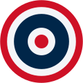 Thailand 1917 to 1940 1945 to present A five-ring roundel based on the national flag, was not in use during WWII