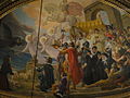 Apse painting showing the deliverance of Gozo from the plague by the intercession of St George.