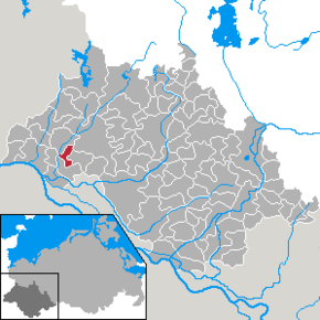 Poziția Tessin b. Boizenburg pe harta districtului Ludwigslust