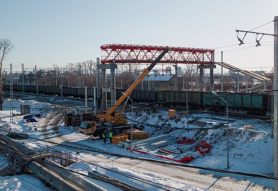 Railway construction in Khabarovsk, 2024