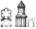 English: Plan of the monastery of Hripsimian Virgins. Français : Plan du monastère.