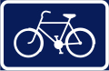 Recommended route for pedal cycles and mopeds