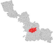 La vingtième circonscription en 1958.