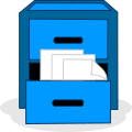 File cabinet blue.svg