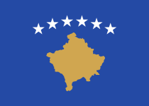 유럽기에 부분적인 영향을 받은 코소보의 국기[138]