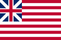 1775-1777 yılları arasında kullanılan Amerika Birleşik Devletleri bayrağı'nın sol üst köşesindeki Birleşik Krallık bayrağı (Union Jack)