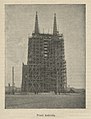 Kościół w budowie, widok od frontu. Zdjęcie z „Tygodnika Ilustrowanego” z 1898