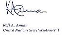 Firma di Kofi Annan