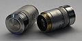 Light microscope oil immersion objective lenses.