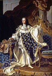 Louis XV in Coronation Robes Hyacinthe Rigaud, 1730