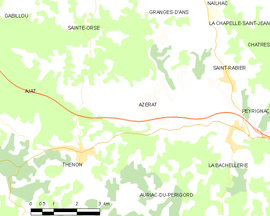 Mapa obce Azerat