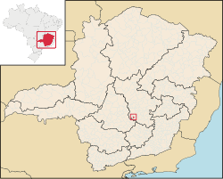 Localização de São Joaquim de Bicas em Minas Gerais