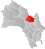 Flå markert med rødt på fylkeskartet