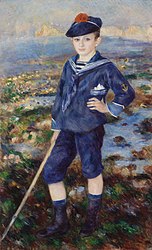 Jeune garçon sur la plage d'Yport, 1883, Barnes Foundation, Filadélfia