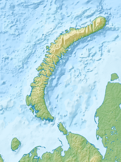 Mapa konturowa Nowej Ziemi, na dole znajduje się punkt z opisem „Karskie Wrota”