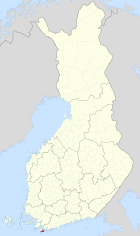 Lage von Hanko in Finnland