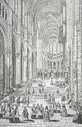 Vers 1750 Jean-Baptiste Rigaud intérieur de la cathédrale.