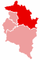 Map of Vorarlberg, Bregenz district highlighted